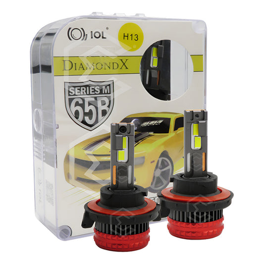 2 Focos H13 12led Csp Bicolor Ventilador Alta Y Baja 14000lm H13