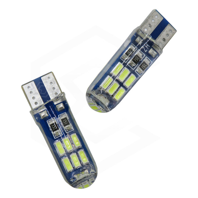 Par Focos De Pellizco T10 15 Leds Encapsulado