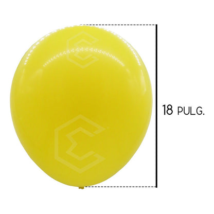 Bolsa 25 Globos Amarillo Brillosos #18 Fiestas Bodas Latex Amarillo Brilloso