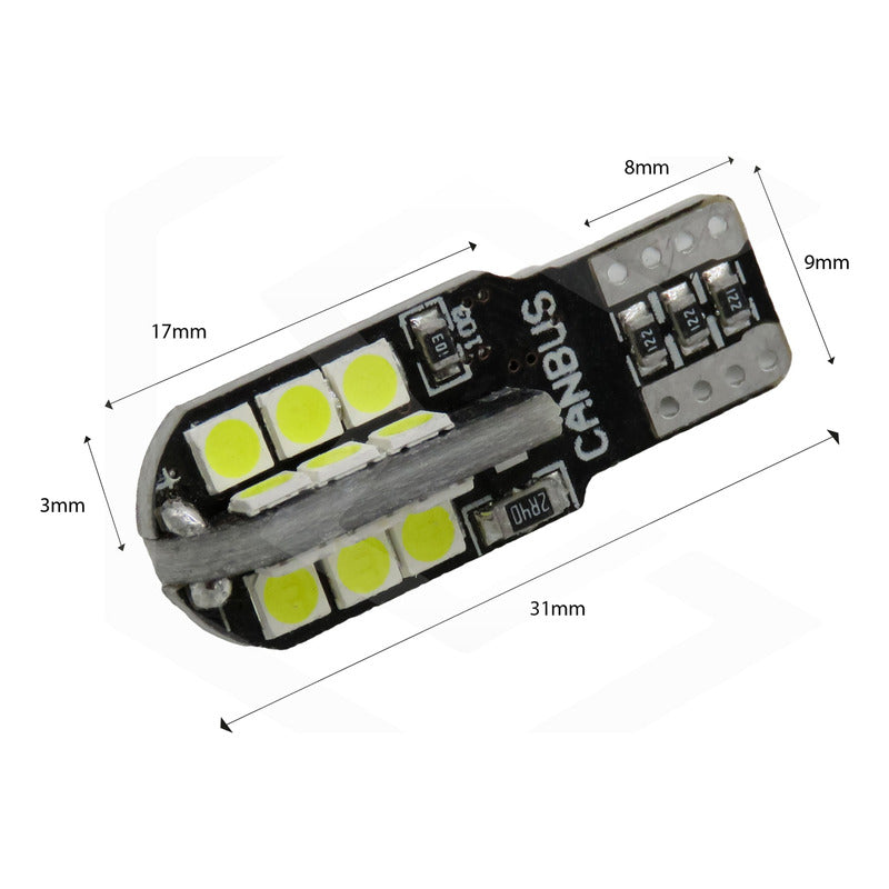Par De Focos Pellizco T10 24 Leds Canbus 3030 Alta Potencia
