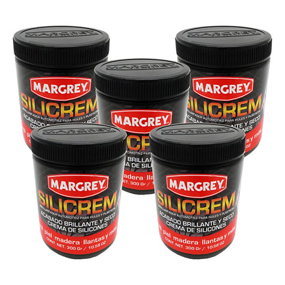 5 Abrillantador Para Llantas Y Plásticos Silicrem W Margrey Blanco