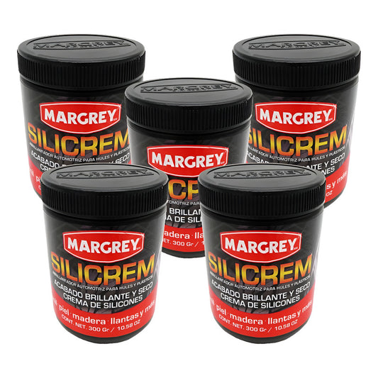 5 Abrillantador Para Llantas Y Plásticos Silicrem W Margrey Blanco