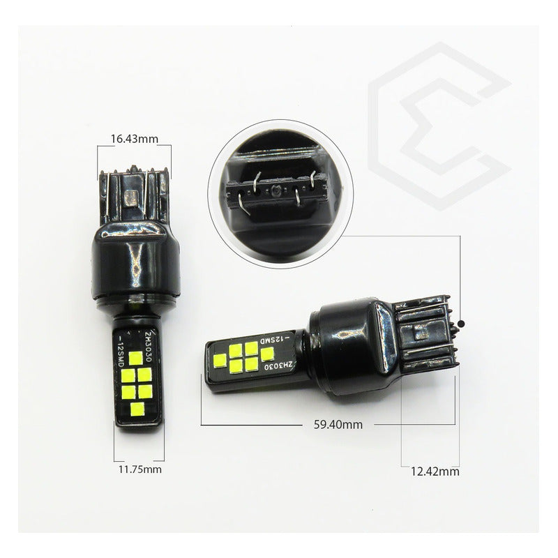 2 Focos 12 Led Canbus Cuarto Stop 12-24v 1156 57 3157  7507