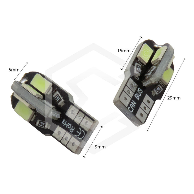 Kit 5 Par Focos De Pellizco 8 Led Canbus Alta Intensidad 12v