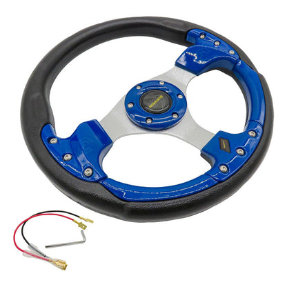 Volante Deportivo Universal De Metal Con 9 Pernos 320mm