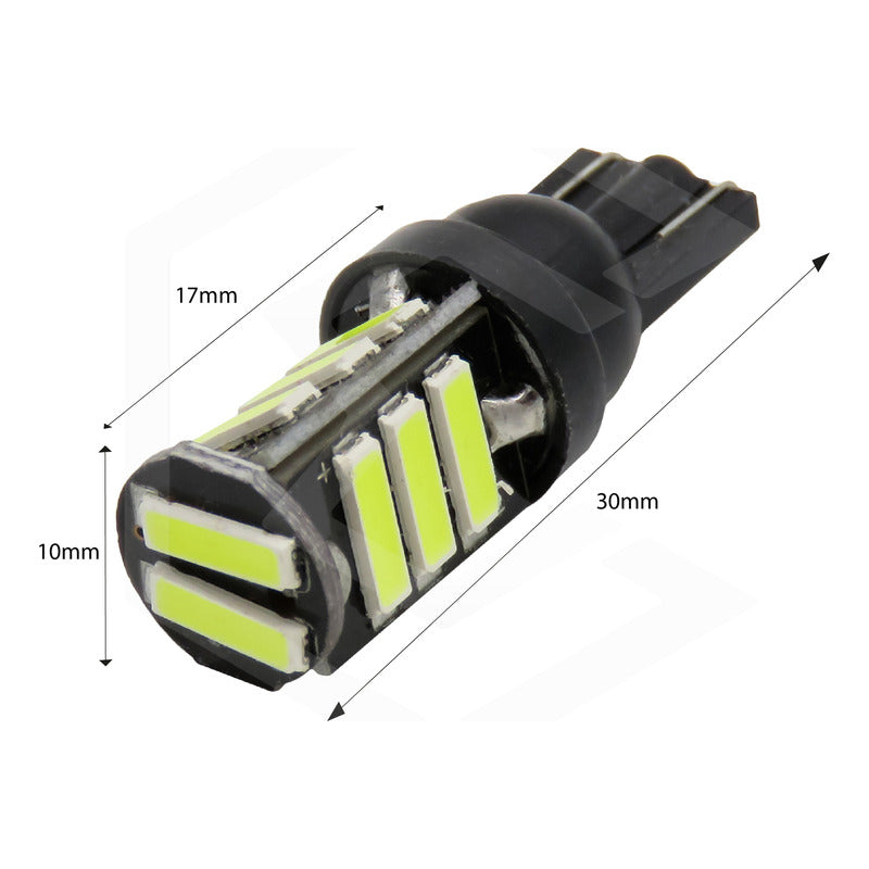 Kit 10 Focos De Pellizco 10 Leds 7014 Canbus 12v Blancos