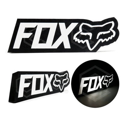 Lampara Led Letrero Fox Escritorio Decoración 28cm 3d Petg Negro
