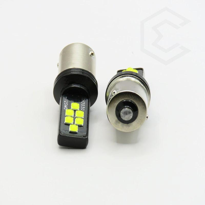 2 Focos 12 Led Canbus Cuarto Stop 12-24v 1156 57 3157  7507