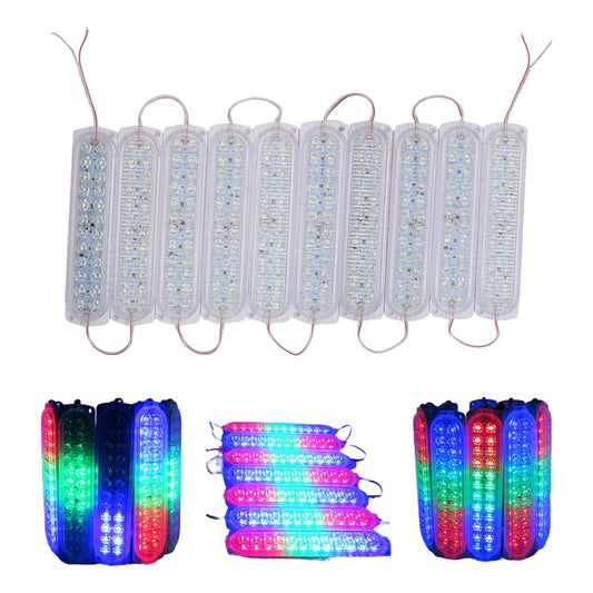 10modulo 24 Led Ovalado Multiuso Doble Jumbo Rgb 2 Funcion T Rgb
