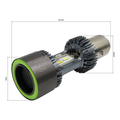 Foco Carro/moto Ba20d Csp Led Bicolor Ojo Ángel 2 Caras 22 W