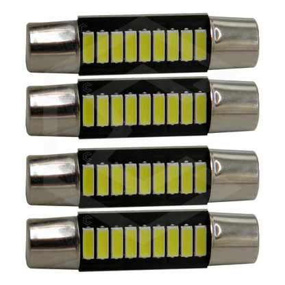 4 Focos Fusible Festoon 28mm Y 31mm T6.3 Con 9 Led Viseras