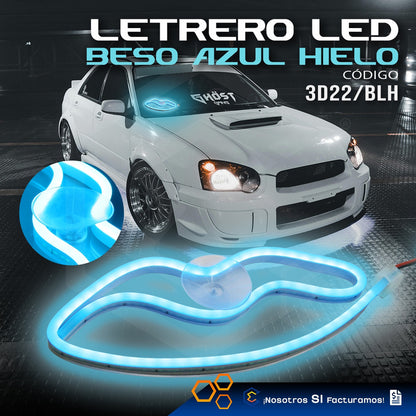 Figura Beso Led Luz Neon Parabrisas Chupón Grande 26cm 12v