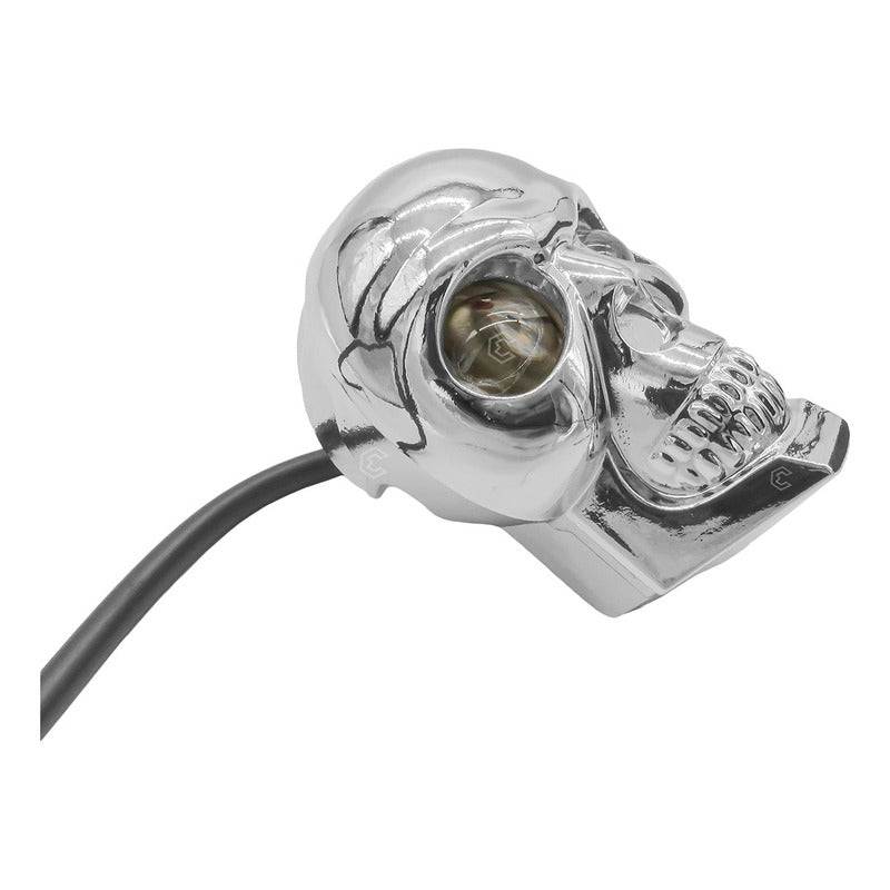 2 Faros Universal Calavera 12 Leds 3 Funciones Fijo 12-24v