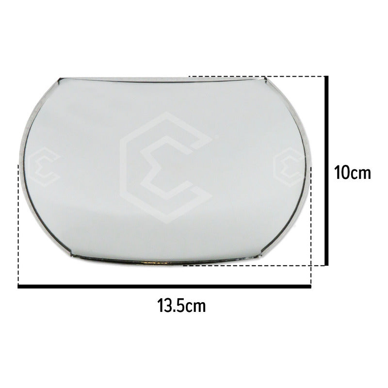 1 Espejo Recortado Concavo Universal Adherible 4x5 Pulgadas