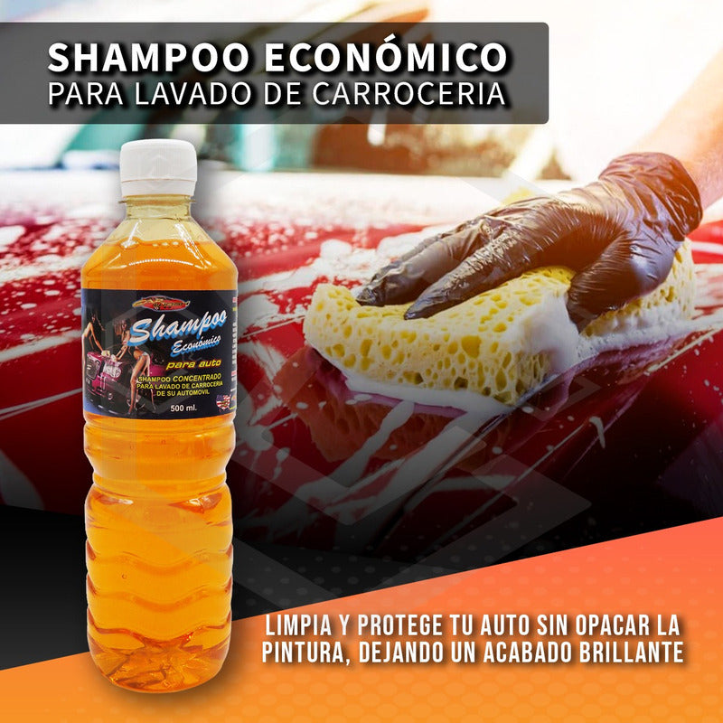 2 Shampoo Espumoso Auto Concentrado Acabado Brillante 500ml