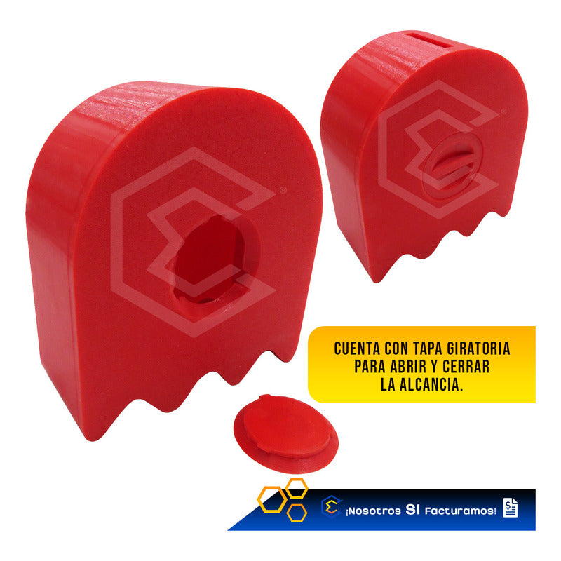 Alcancía Gamer Geek Videojuego Fantasma Pacman Ahorro 3d Ptg