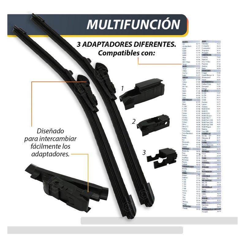 Pluma Limpiaparabrisa Tipo Banana Auto Camión Varias Medidas
