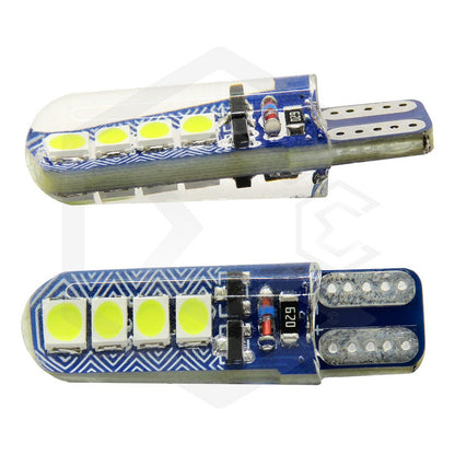Par Focos De Pellizco T10 8 Led Codigo 3 Funciones 12v