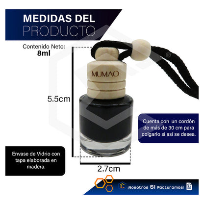 3 Aromatizante Colgante Botella 8ml Auto Casa Ambiente Mumao