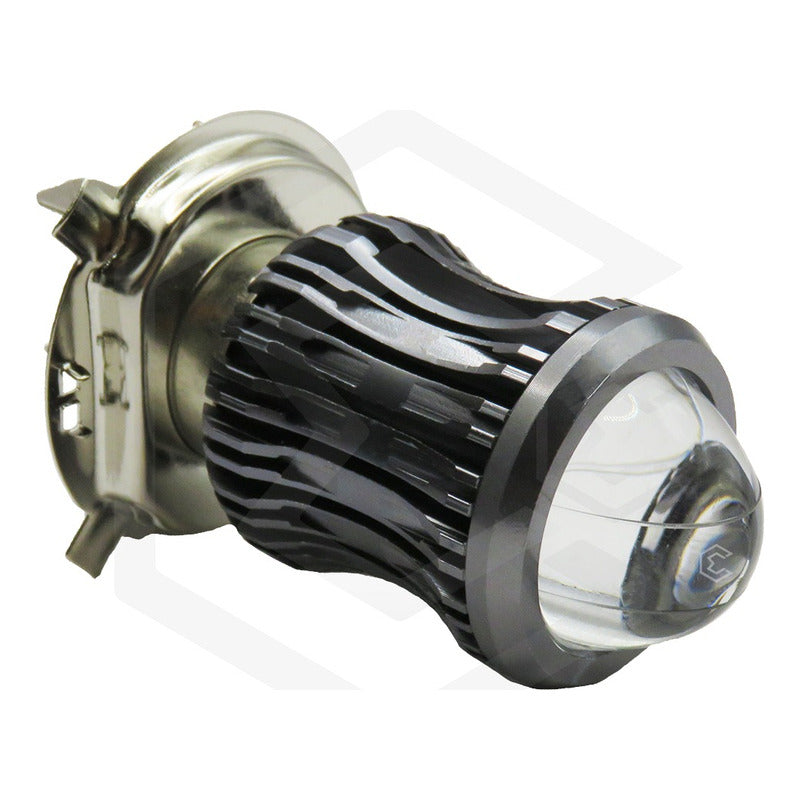 Foco Moto H4 Lupa Proyector Bicolor 30 Leds 2 Funciones H4