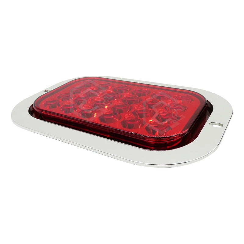 Plafón Calavera Rectangular 24 Led Bicel Cromado 12-24v