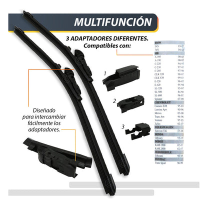 Pluma Limpiaparabrisa Tipo Banana Auto Camión Varias Medidas