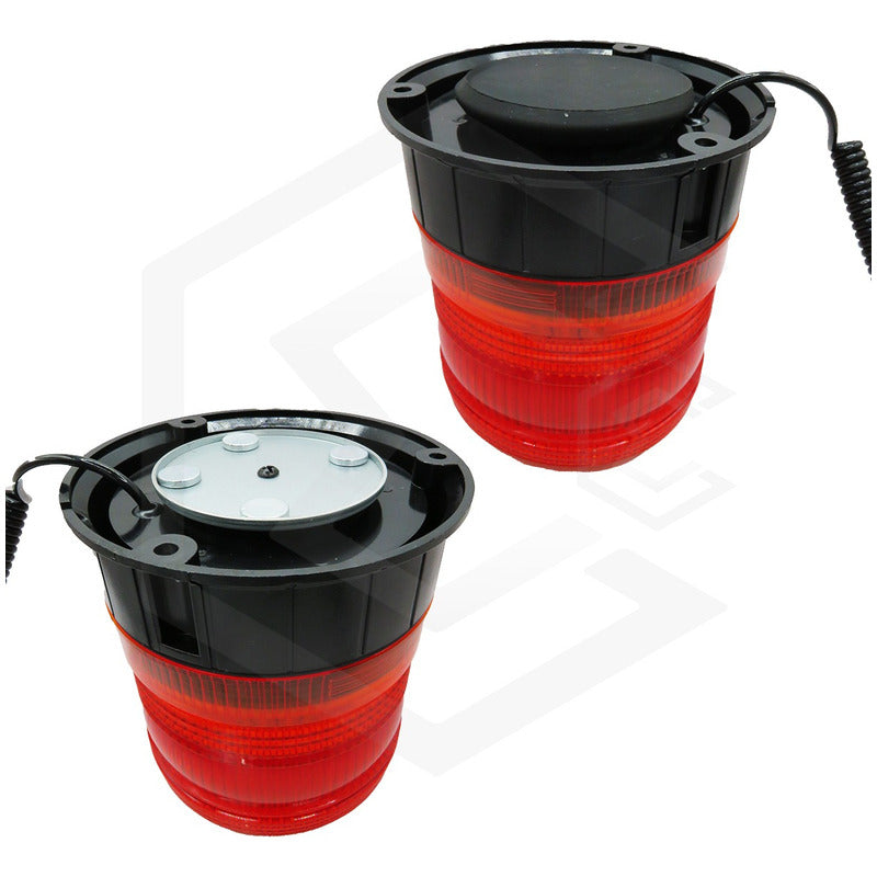 Torreta Color Ambar 12-24v 24led 72w Ip65 Con Iman 3 Funcion