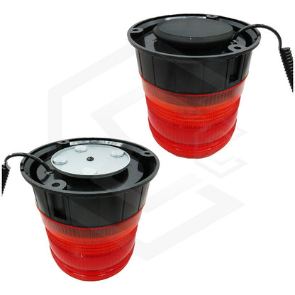 Torreta Color Ambar 12-24v 24led 72w Ip65 Con Iman 3 Funcion