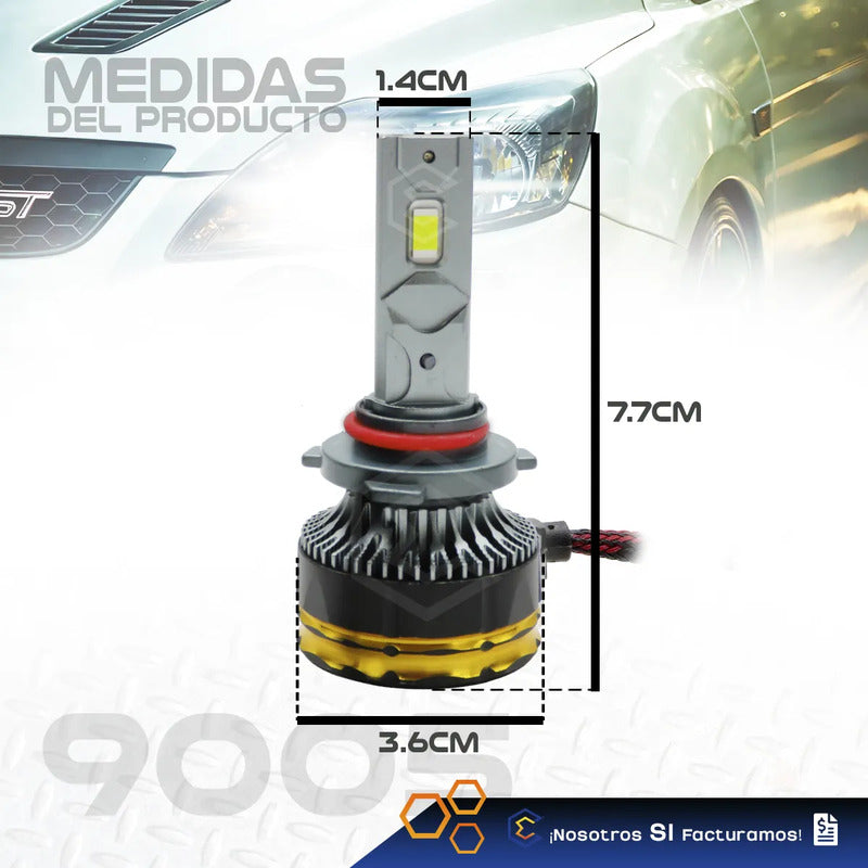 2 Focos Led 9005 Canbus Ventilador Alta Baja 28,000lm 9-36v 9005
