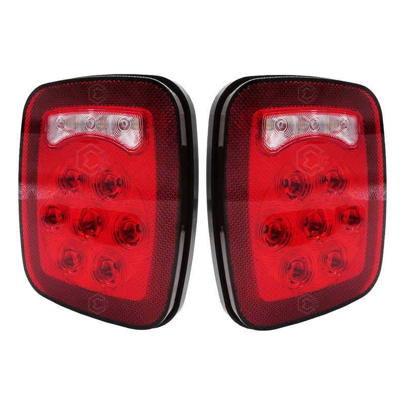 2 Plafón Calavera Tipo Jeep 10 Hiper Led Multifunción 12-24v