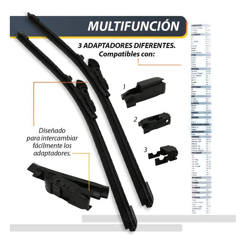 Pluma Limpiaparabrisa Tipo Banana Auto Camión Varias Medidas