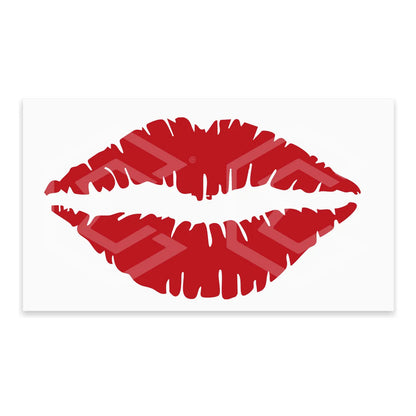 Calcomanía Beso Rojo Sticker Vinil Para Auto Moto 5cm X 3cm