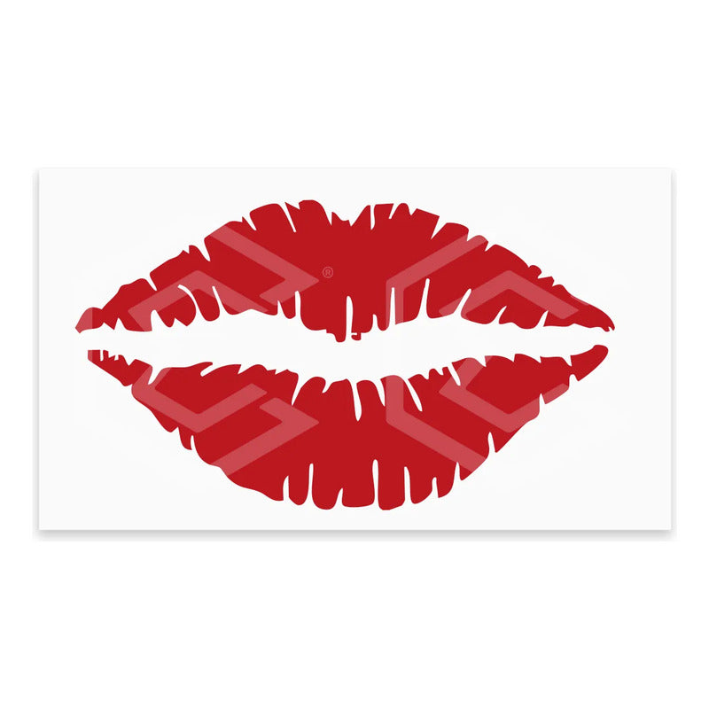 2 Calcomanía Beso Rojo Sticker Vinil Para Auto Moto 5cmx3cm