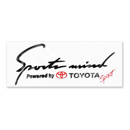 1 Calcomanía Sport Mind Toyota Negro Sticker Vinil Auto 25cm