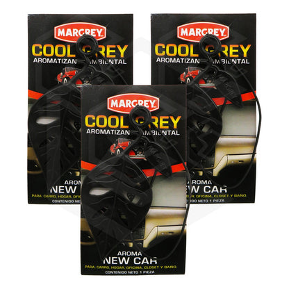Aromatizante Auto Casa Ambiental Cool Grey Hoja Margrey 3pza
