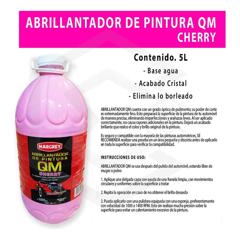Abrillantador Cera Qm 5lt Pintura Acabado Cristal Margrey Agua