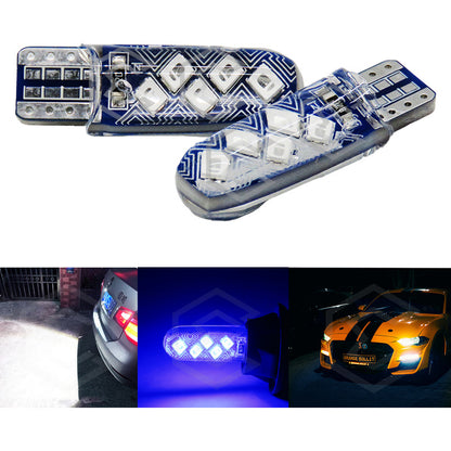Par De Focos De Pellizco T10 10 Leds Smd Silicón Mosaico 12v