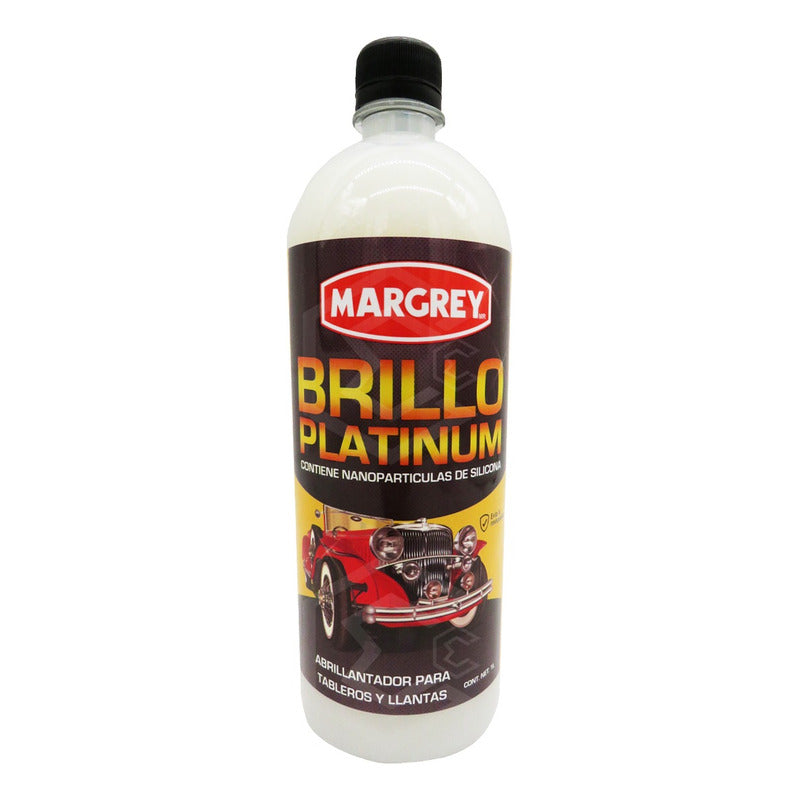 2 Brillo Platinum Tablero Y Llantas Silicona No Grasoso 1l Blanco