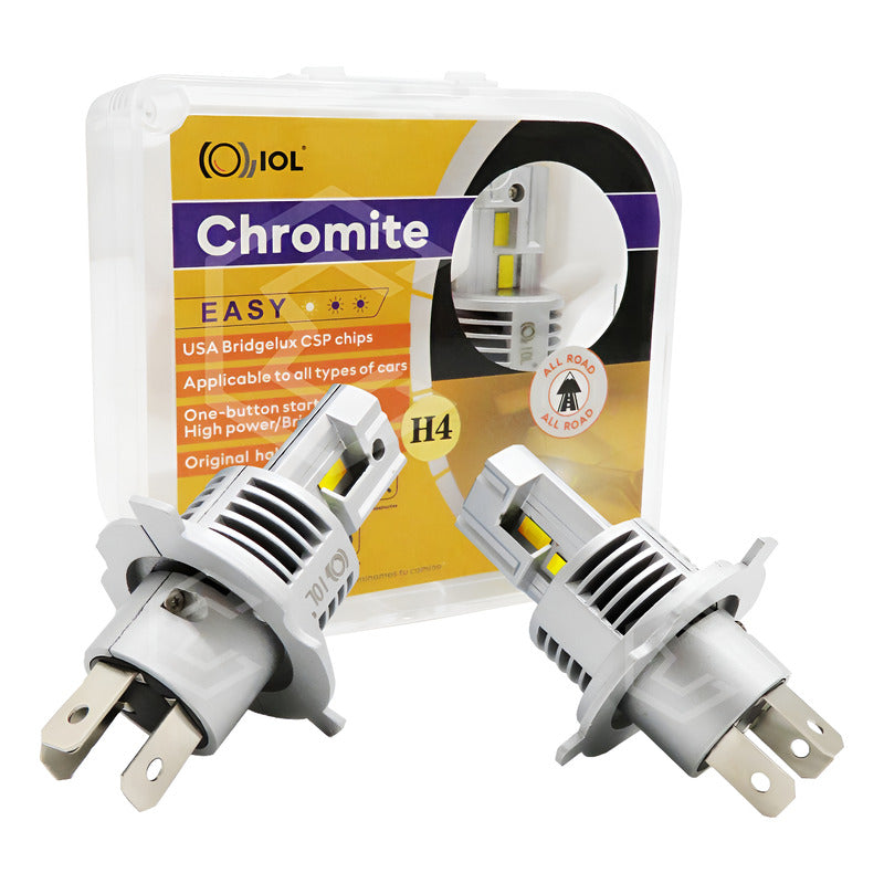Kit Focos 24 Led Csp Ambar H4 Ventilador Alta Y Baja 4,200lm H4 Ambar