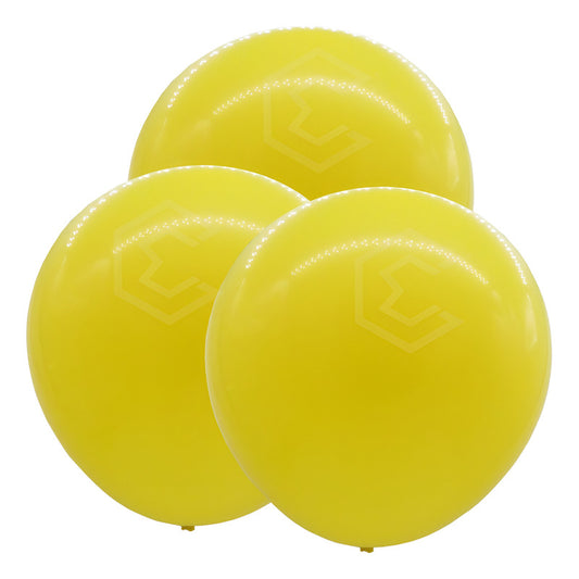 Bolsa 3 Globos Amarillo Brillosos #36 Fiestas Bodas Latex Amarillo Brilloso