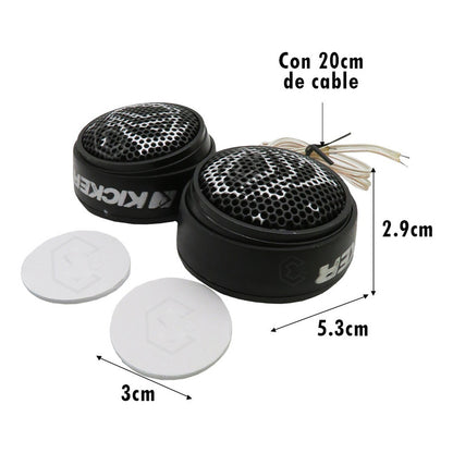 Par De Tweeters Grandes Kicker Bocina Negro 7500 Watts Negro