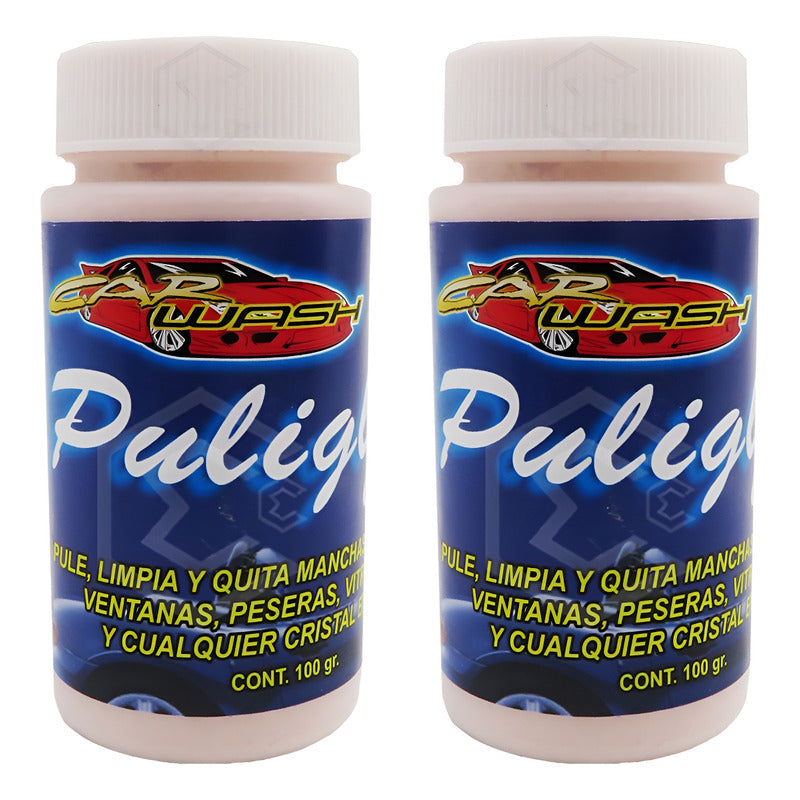 2 Pulidor De Vidrio Cristal Limpiador Quita Mancha Puliglass Rosa Claro