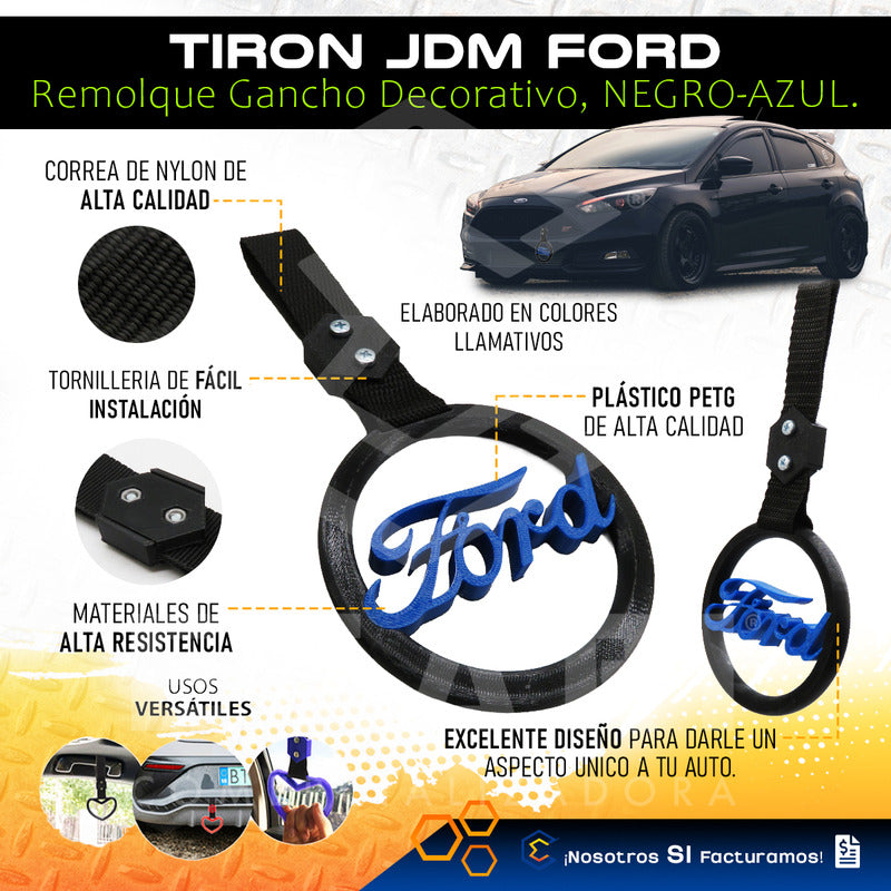 Tiron Ford Jdm Tsurikawa Strap Remolque Gancho Decorativo
