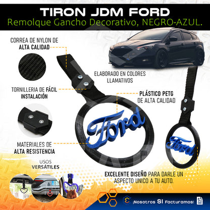 Tiron Ford Jdm Tsurikawa Strap Remolque Gancho Decorativo