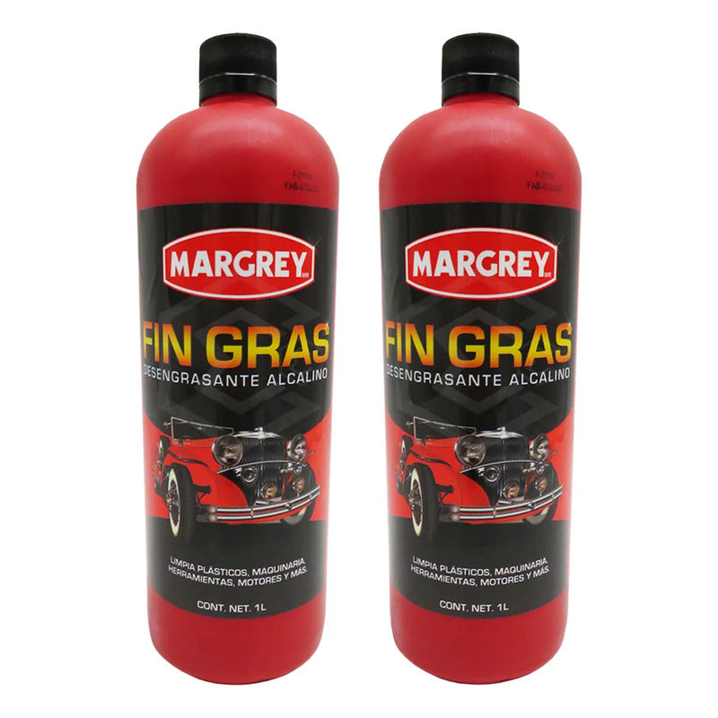 2 Fingras 1lt Limpiador Rines Motor Grasa Tapiceria Margrey