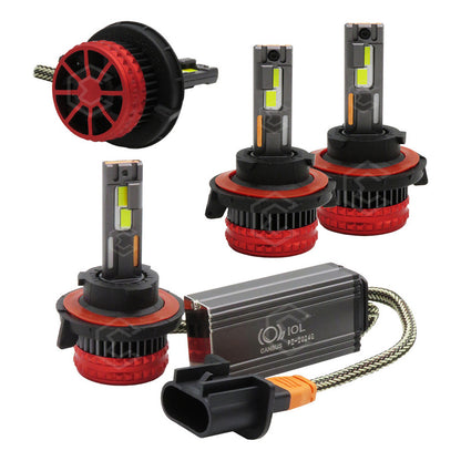 2 Focos H13 12led Csp Bicolor Ventilador Alta Y Baja 14000lm H13