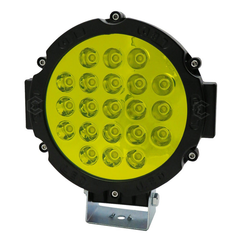 Faro Cree Redondo Universal 21 Led Blanco/ambar Fijo 7'' 24v