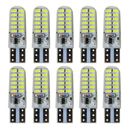 Kit 10 Focos De Pellizco 24 Leds Smd T10 Gel Luz Estrobo 12v