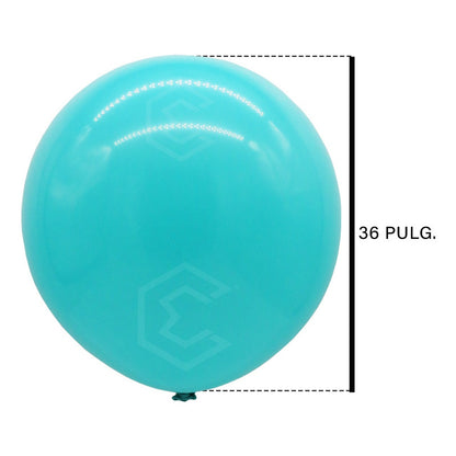Bolsa 3 Globos Azul Cielo Brilloso #36 Fiestas Bodas Latex Azul Cielo Brilloso