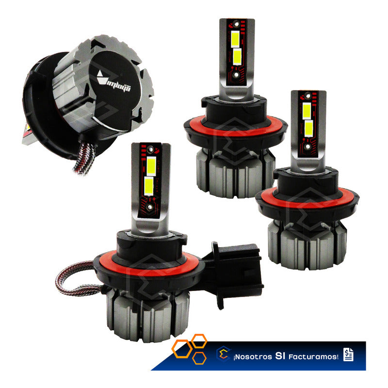 Kit Focos 24led H13 Alta Y Baja Plug And Play 10000lm 12-24v H13